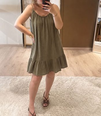 Robe à bretelles HAYDEN kaki