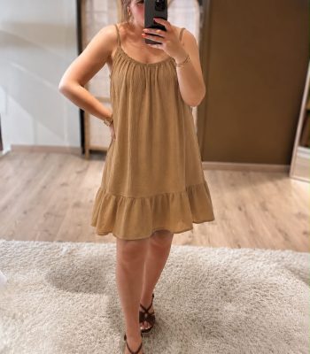 Robe à bretelles HAYDEN camel