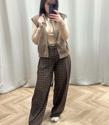 Gilet sans manche MARIE taupe