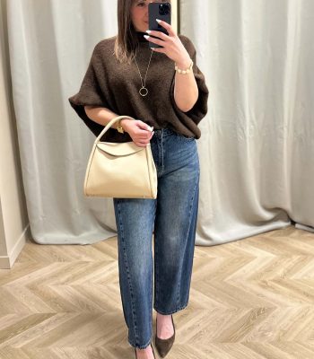 Pull à manches bouffantes EVER choco