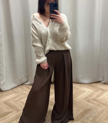 Gilet côtelé MATHILDE beige