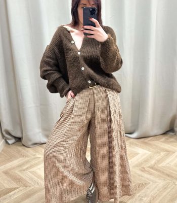 Gilet côtelé MATHILDE chocolat