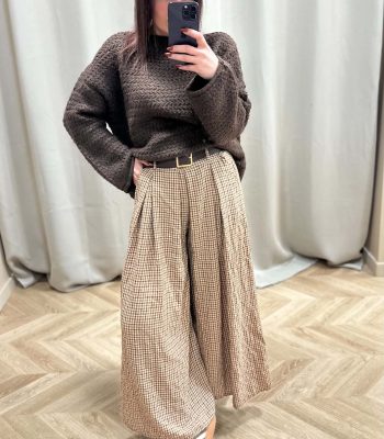 Pull en grosse maille MAGALI choco
