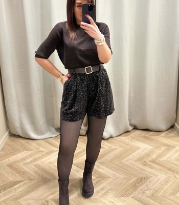 Short léopard MARIA choco