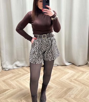Short léopard MARIA beige